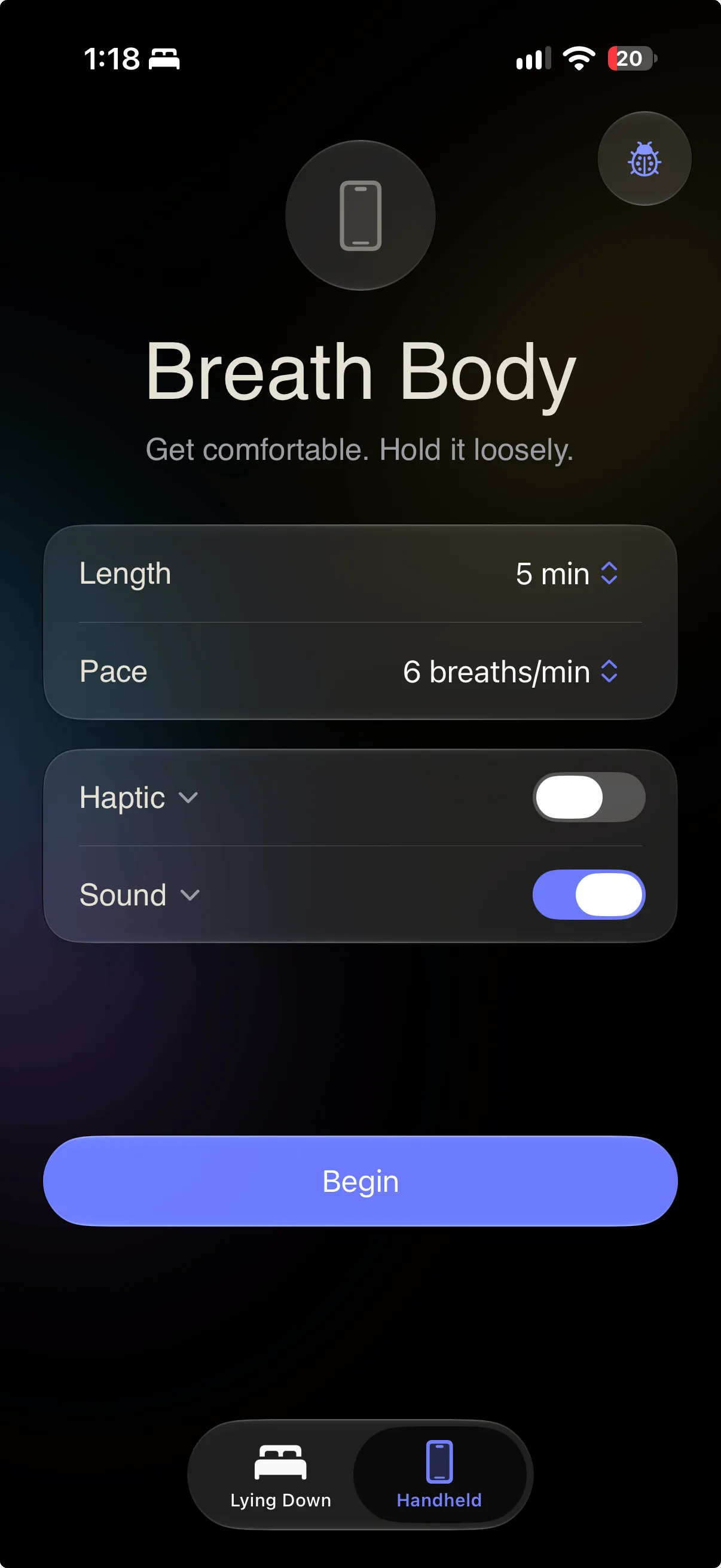 Breath Body screen