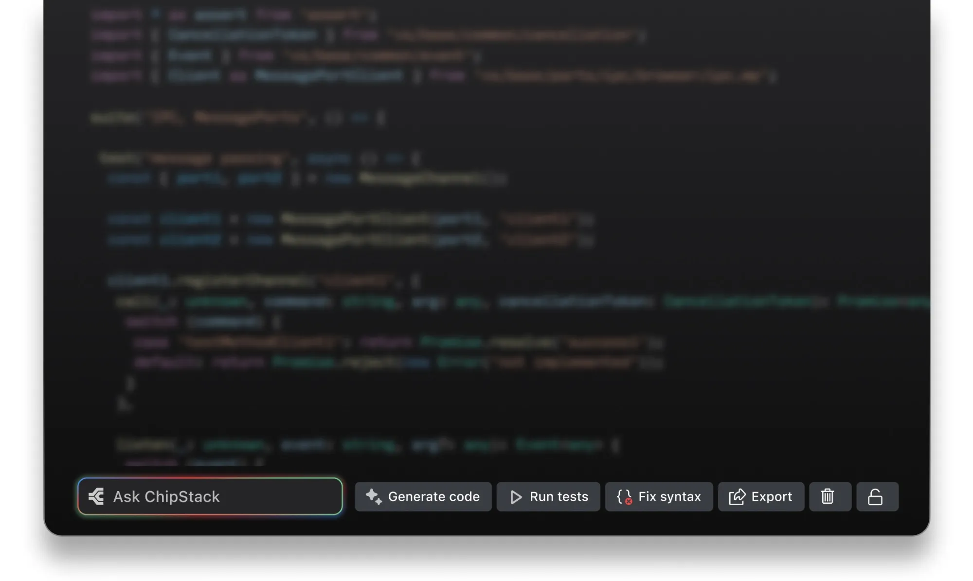 ChipStack — the AI action bar, in VS Code