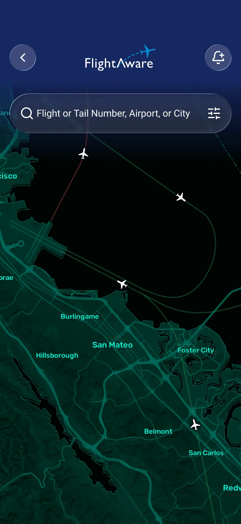 FlightAware: flight card