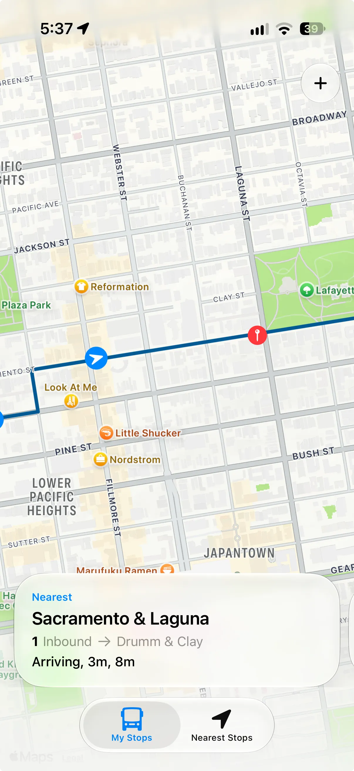 My Bus SF — map